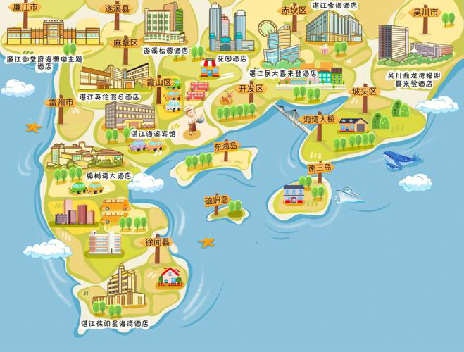 海头镇手绘地图旅游的艺术指南